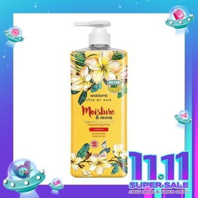 WATSONS Moisture & Revive Frangipani & Egg Protein Shampoo 700Ml