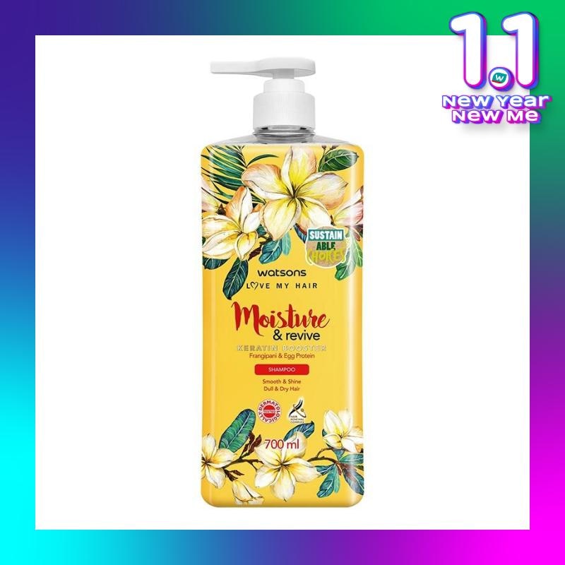 Watsons Moisture & Revive Frangipani & Egg Protein Shampoo 700Ml