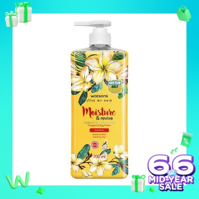 WATSONS Watsons Moisture & Revive Frangipani & Egg Protein Shampoo 700Ml