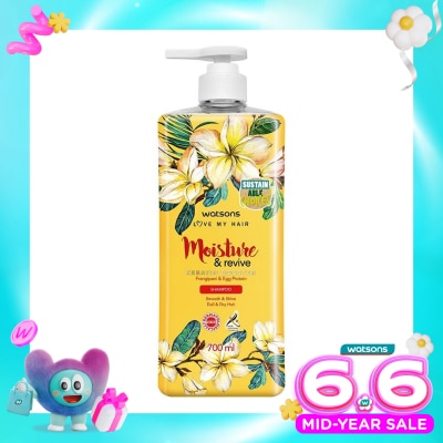 WATSONS COLLECTION - Moisture & Revive Frangipani & Egg Protein Shampoo 700Ml