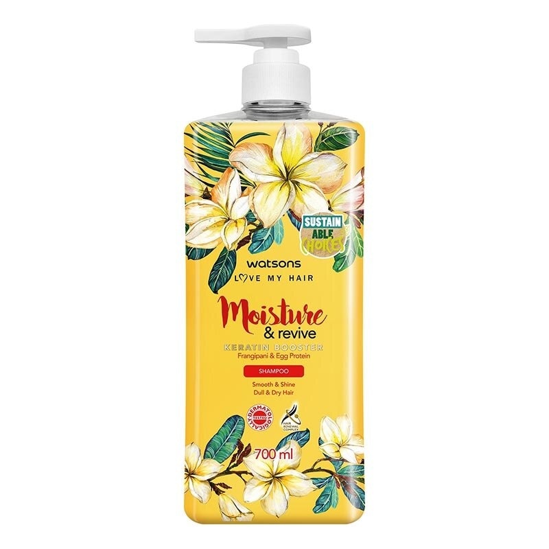 Watsons Moisture & Revive Frangipani & Egg Protein Shampoo 700Ml