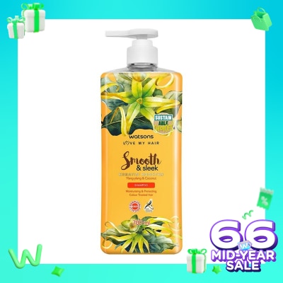 WATSONS Watsons Smooth & Sleek Ylang-Ylang & Coconutt Shampoo 700Ml