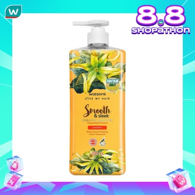 WATSONS Watsons Smooth & Sleek Ylang-Ylang & Coconutt Shampoo 700Ml