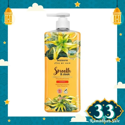 WATSONS Watsons Smooth & Sleek Ylang-Ylang & Coconutt Shampoo 700Ml