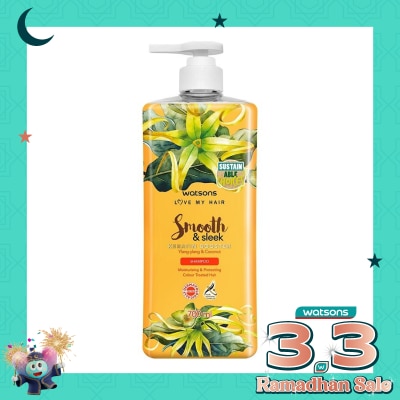 WATSONS Smooth & Sleek Ylang-Ylang & Coconutt Shampoo 700Ml