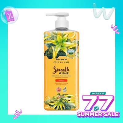 WATSONS Watsons Smooth & Sleek Ylang-Ylang & Coconutt Shampoo 700Ml