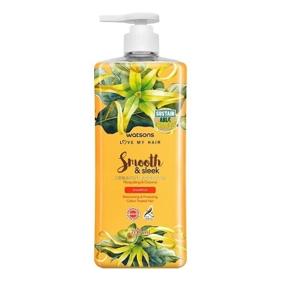 WATSONS Watsons Smooth & Sleek Ylang-Ylang & Coconutt Shampoo 700Ml