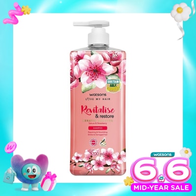WATSONS COLLECTION - Revitalise & Restore Sakura & Strawberry Shampoo 700Ml