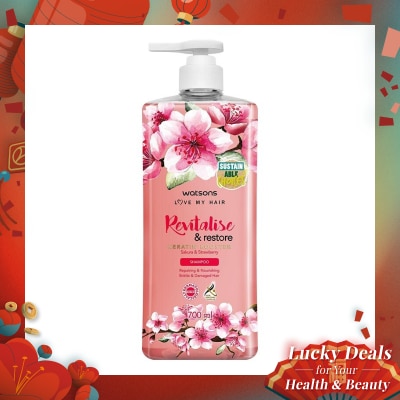WATSONS Revitalise & Restore Sakura & Strawberry Shampoo 700Ml