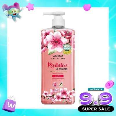 WATSONS COLLECTION - Revitalise & Restore Sakura & Strawberry Shampoo 700Ml image