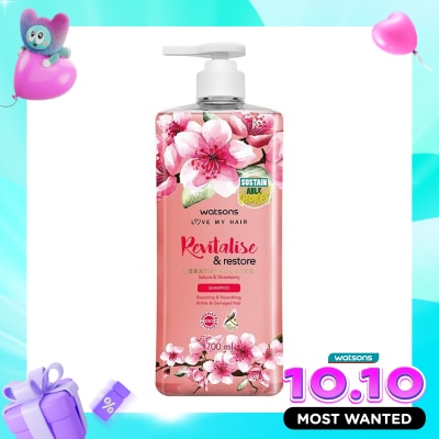 WATSONS COLLECTION Revitalise & Restore Sakura & Strawberry Shampoo 700Ml image