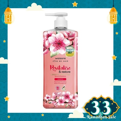 WATSONS Watsons Revitalise & Restore Sakura & Strawberry Shampoo 700Ml