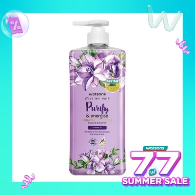 WATSONS Watsons Purify & Energise Freesia & Bergamot Shampoo 700Ml