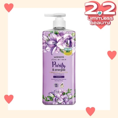 WATSONS Watsons Purify & Energise Freesia & Bergamot Shampoo 700Ml