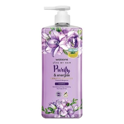 WATSONS Watsons Purify & Energise Freesia & Bergamot Shampoo 700Ml