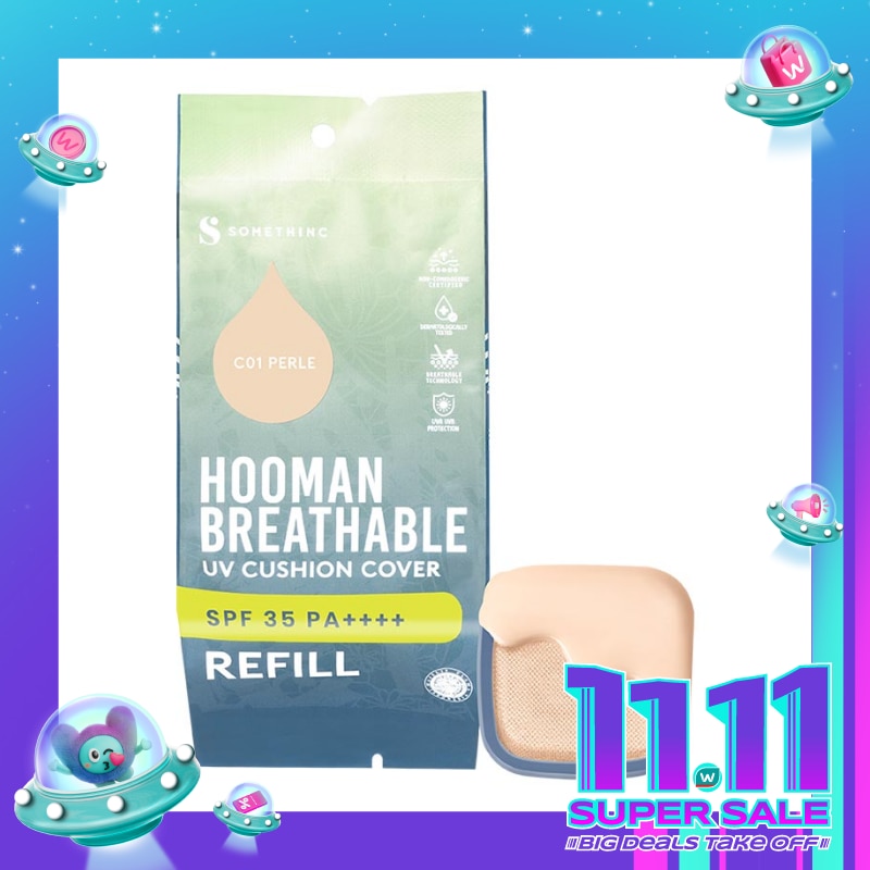 Somethinc (Refill) Hooman Breathable UV Cushion Cover SPF35 Pa++++ - C01 Perle