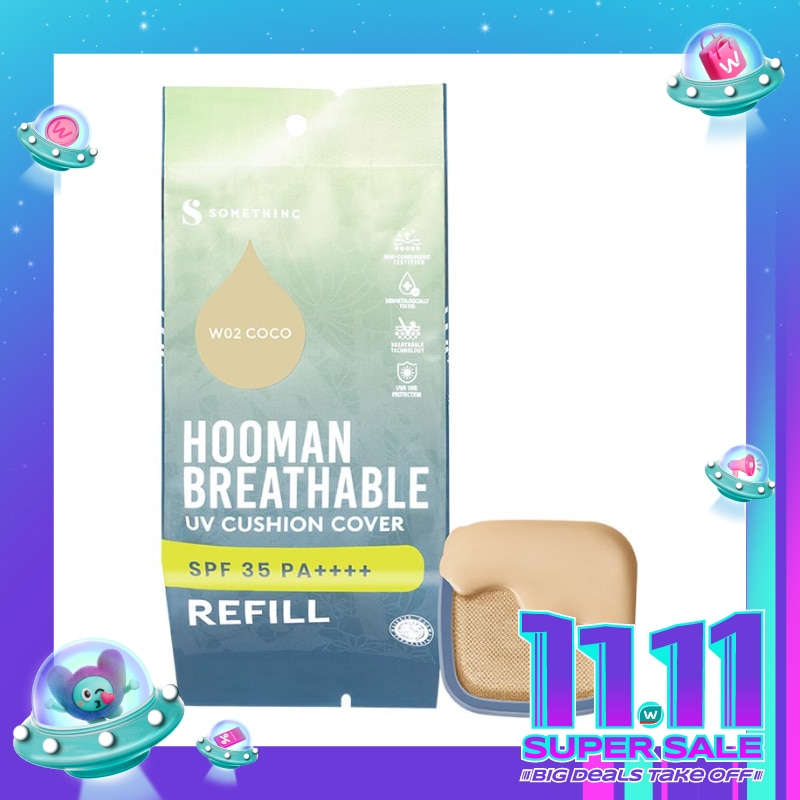Somethinc (Refill) Hooman Breathable UV Cushion Cover SPF35 Pa++++ - W02 Coco