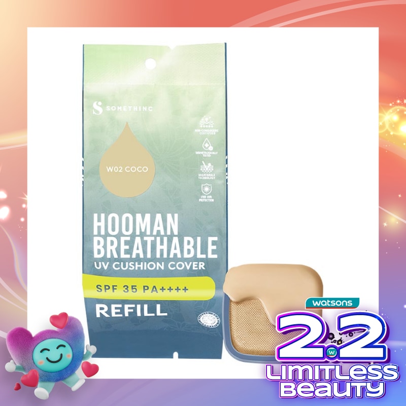 Somethinc (Refill) Hooman Breathable UV Cushion Cover SPF35 Pa++++ - W02 Coco