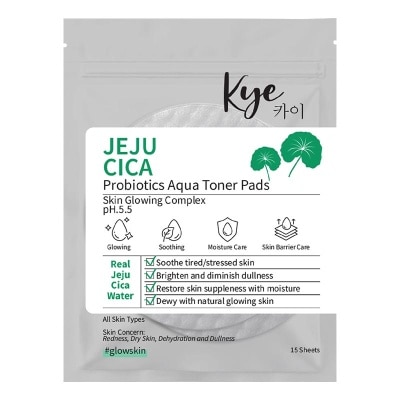 KYE Kye Probiotics Aqua Toner Pads Jeju Cica 15''S