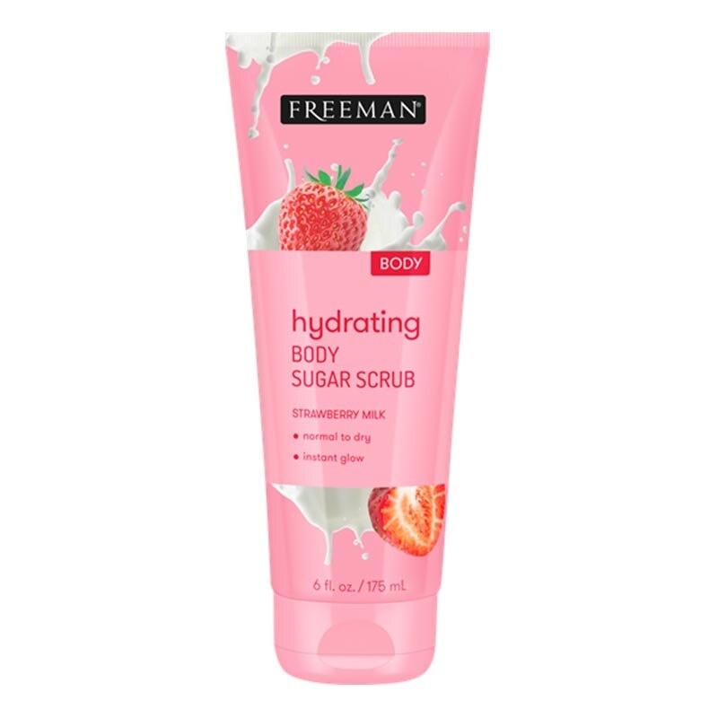 Freeman Hydrating Strawberry Milk Body Sugar Scrub 175ml