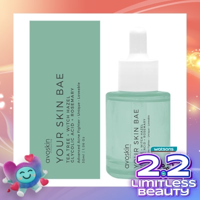 AVOSKIN Your Skin Bae Serum Tea Tree + Witch Hazel + Glycolic Acid + Rosemary 30 ml