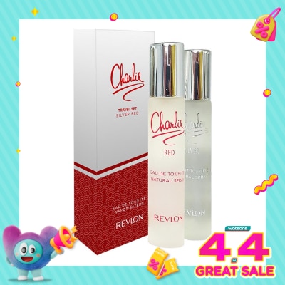 REVLON - Charlie Eau de Toillete Travel Set Silver Red 2 x 18ml