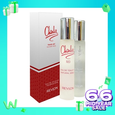 REVLON Revlon Charlie Eau De Toillete Travel Set Silver Red