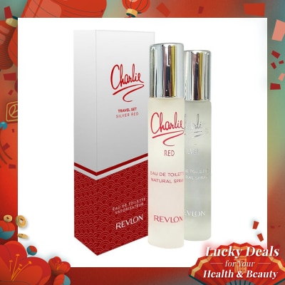 REVLON Revlon Charlie Eau De Toillete Travel Set Silver Red