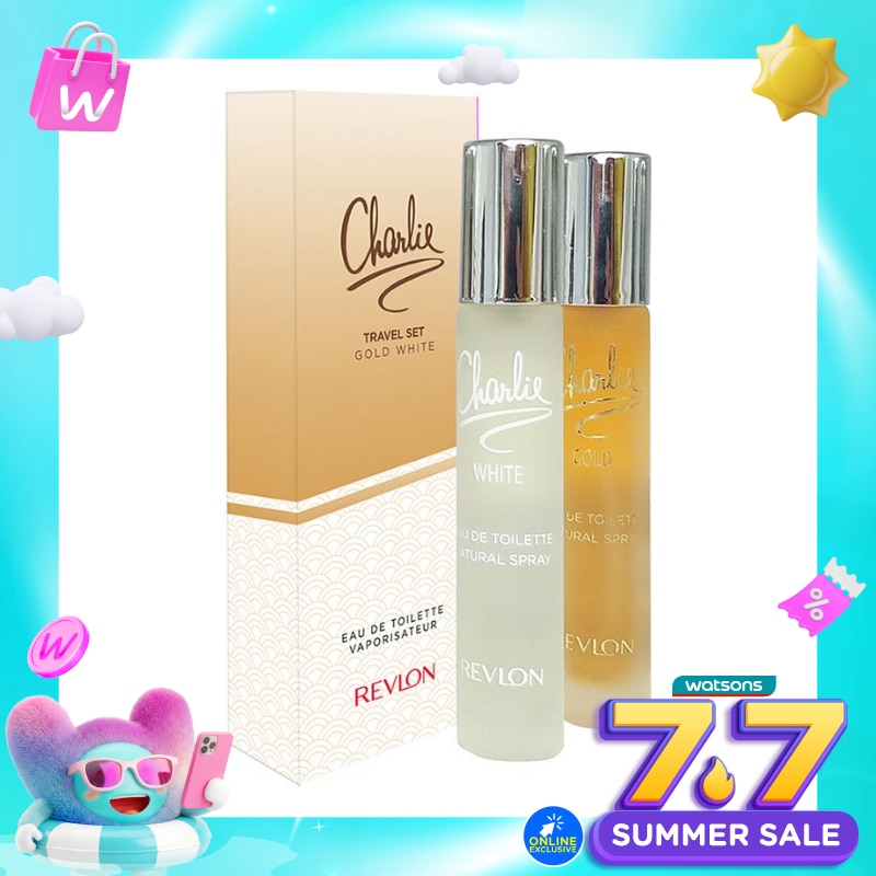 Charlie Eau de Toillete Travel Set Gold White 2 x 18ml