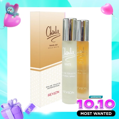 REVLON Charlie Eau de Toillete Travel Set Gold White 2 x 18ml image