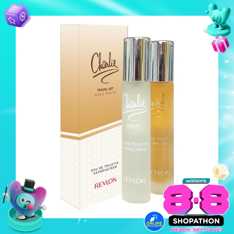 Charlie Eau de Toillete Travel Set Gold White 2 x 18ml image