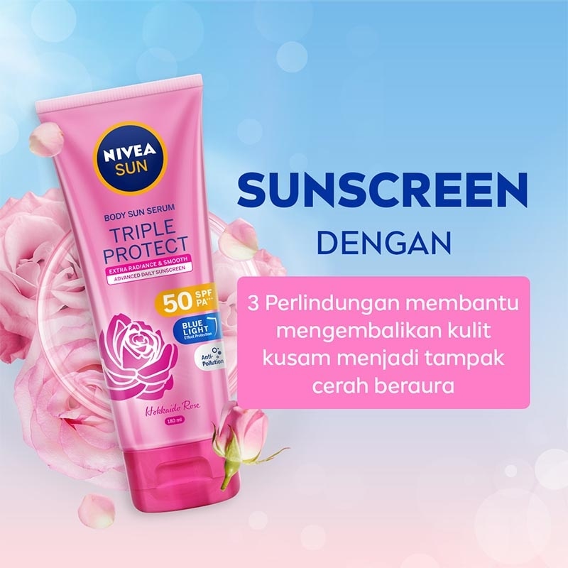 Nivea Sun Body Serum Triple Protect Extra Radiance SPF50+ 180ml