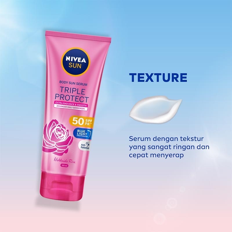 Nivea Sun Body Serum Triple Protect Extra Radiance SPF50+ 180ml