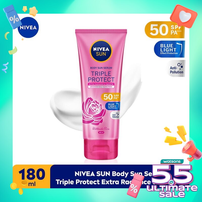 Nivea Sun Body Serum Triple Protect Extra Radiance SPF50+ 180ml