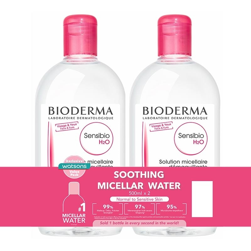 SOOTHING MICELLAR WATER SENSIBIO H2O 500ml + 500ml