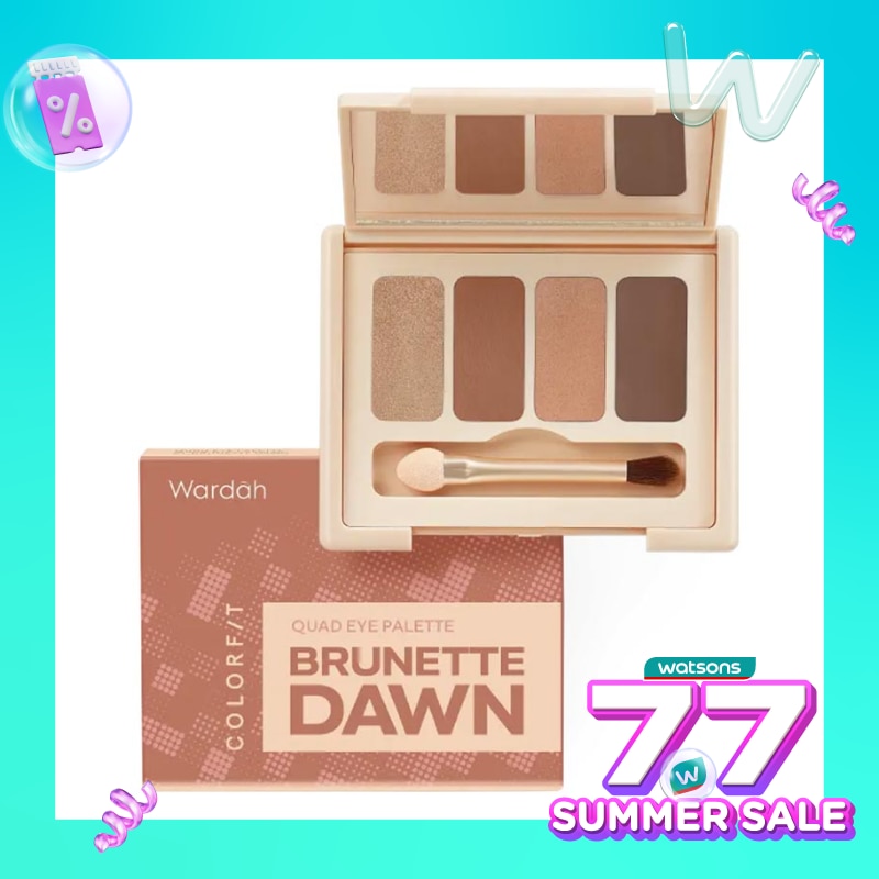 WARDAH Wardah Colorfit Quad Eye Palette 01 Brunette Down