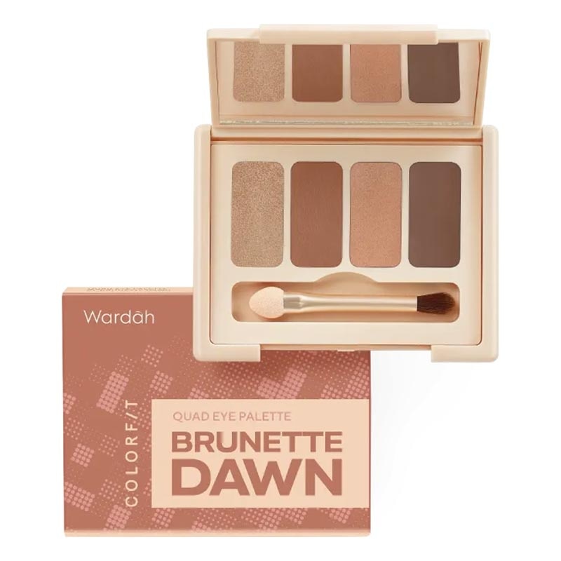 Wardah Colorfit Quad Eye Palette 01 Brunette Down