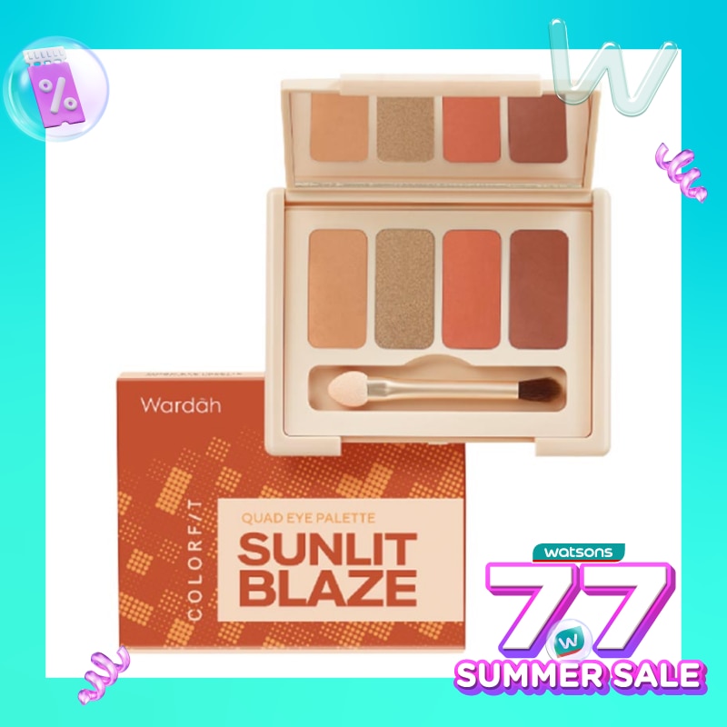 WARDAH Wardah Colorfit Quad Eye Palette 03 Sunlit Blaze