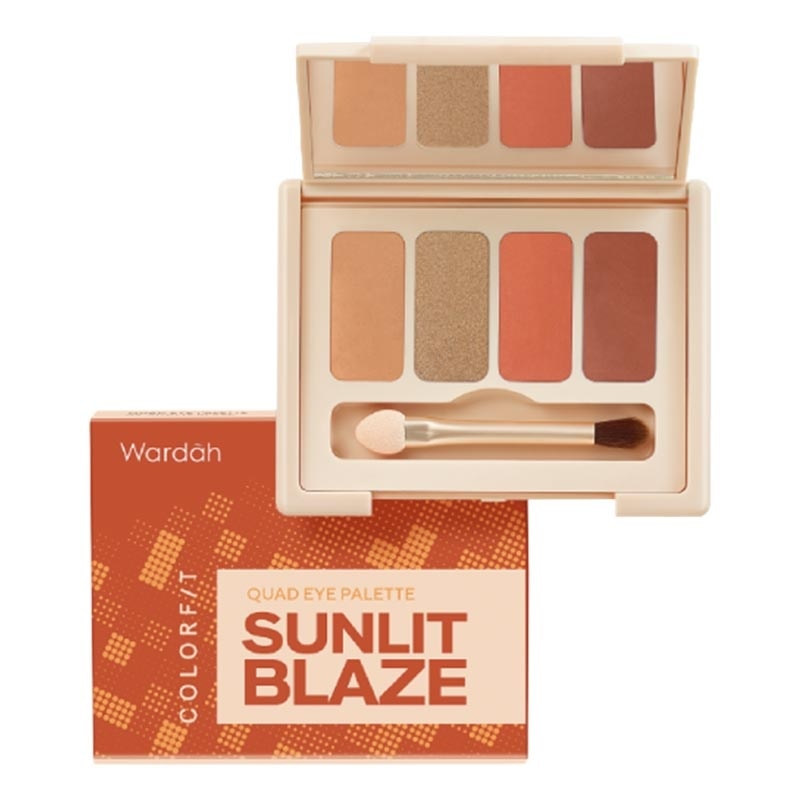 WARDAH Wardah Colorfit Quad Eye Palette 03 Sunlit Blaze