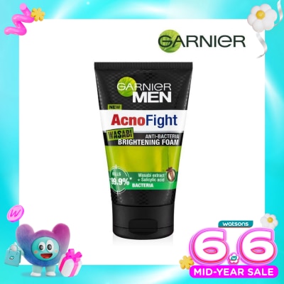 GARNIER - Men Acno Fight Wasabi Brightening Foam - 100ml