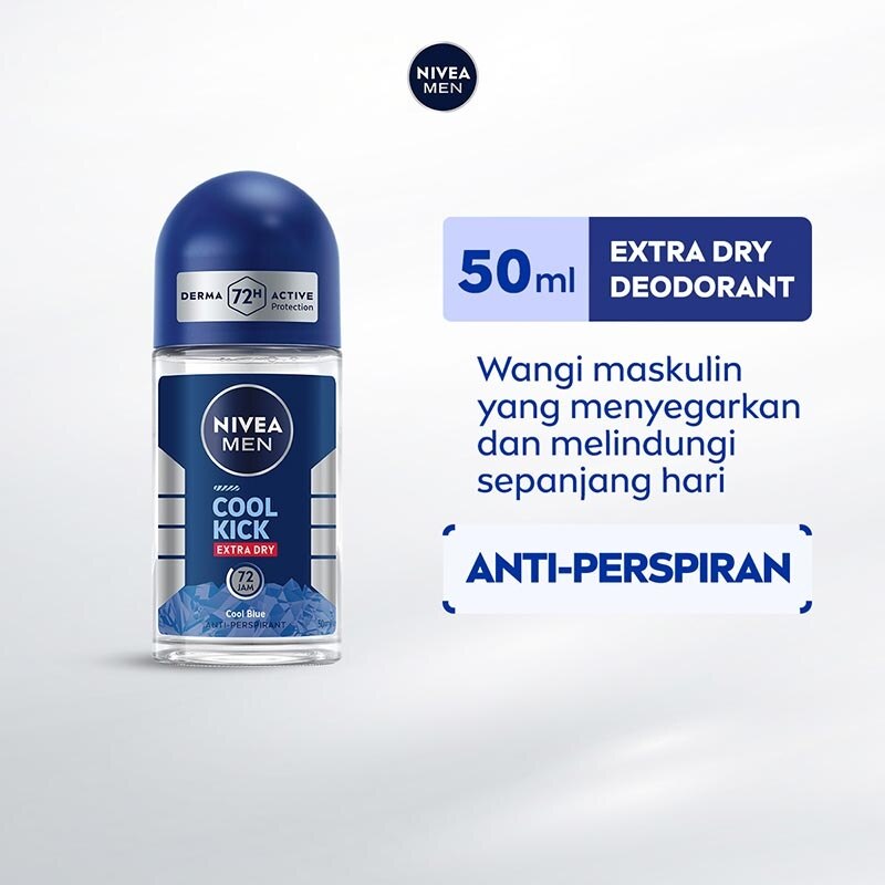 Promo Harga Nivea Men Deo Roll On Cool Kick 50 ml - Watsons