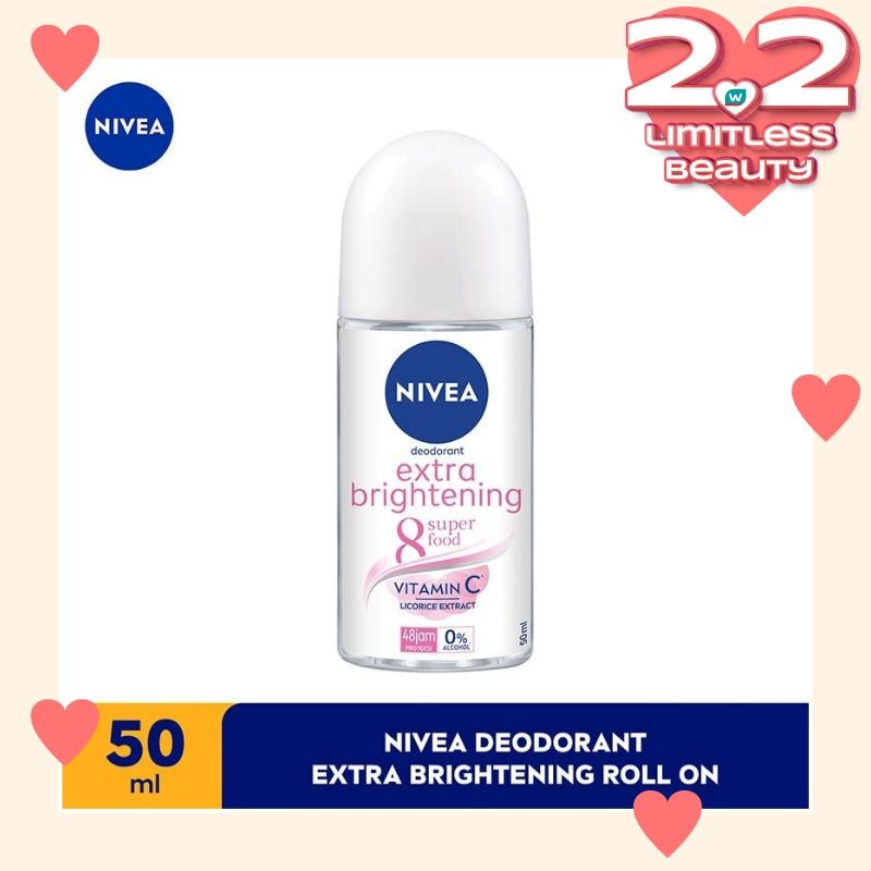 Promo Harga Nivea Deo Roll On Extra Whitening 50 ml - Watsons