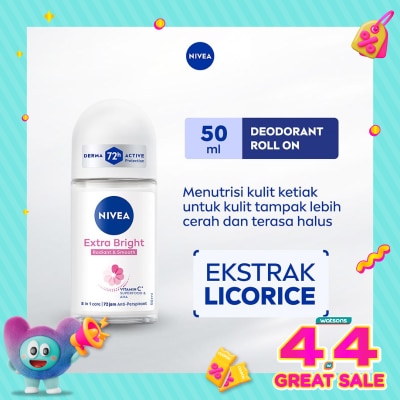 NIVEA - Nivea Deodorant Roll On Extra Brightening 50ml