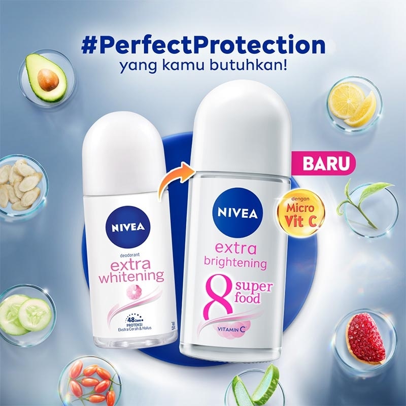 Nivea Deodorant Roll On Extra Brightening 25ml