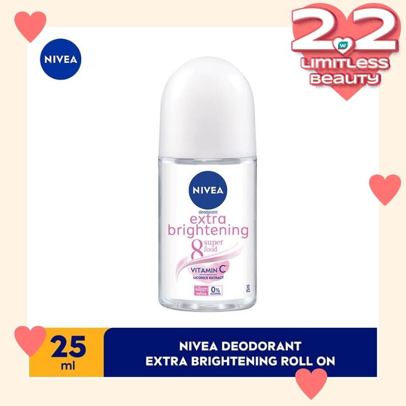 Promo Harga Nivea Deo Roll On Extra Whitening 25 ml - Watsons