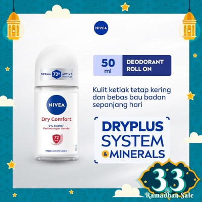 NIVEA Nivea Deodorant Roll On Dry Comfort 50ml