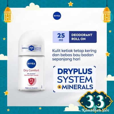 NIVEA Nivea Deodorant Roll On Dry Comfort 25ml