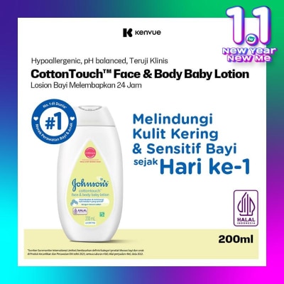 JOHNSON & JOHNSON Cotton Touch Face and Body Lotion 200ml