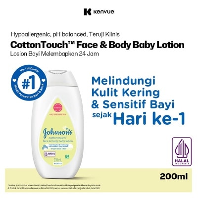 JOHNSON & JOHNSON Cotton Touch Face and Body Lotion 200ml