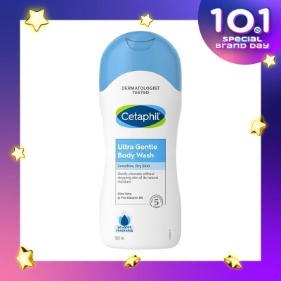 CETAPHIL Cetaphil Ultra Gentle Body Wash - Fragrance Free, (Sensitive, Dry Skin) 500ml